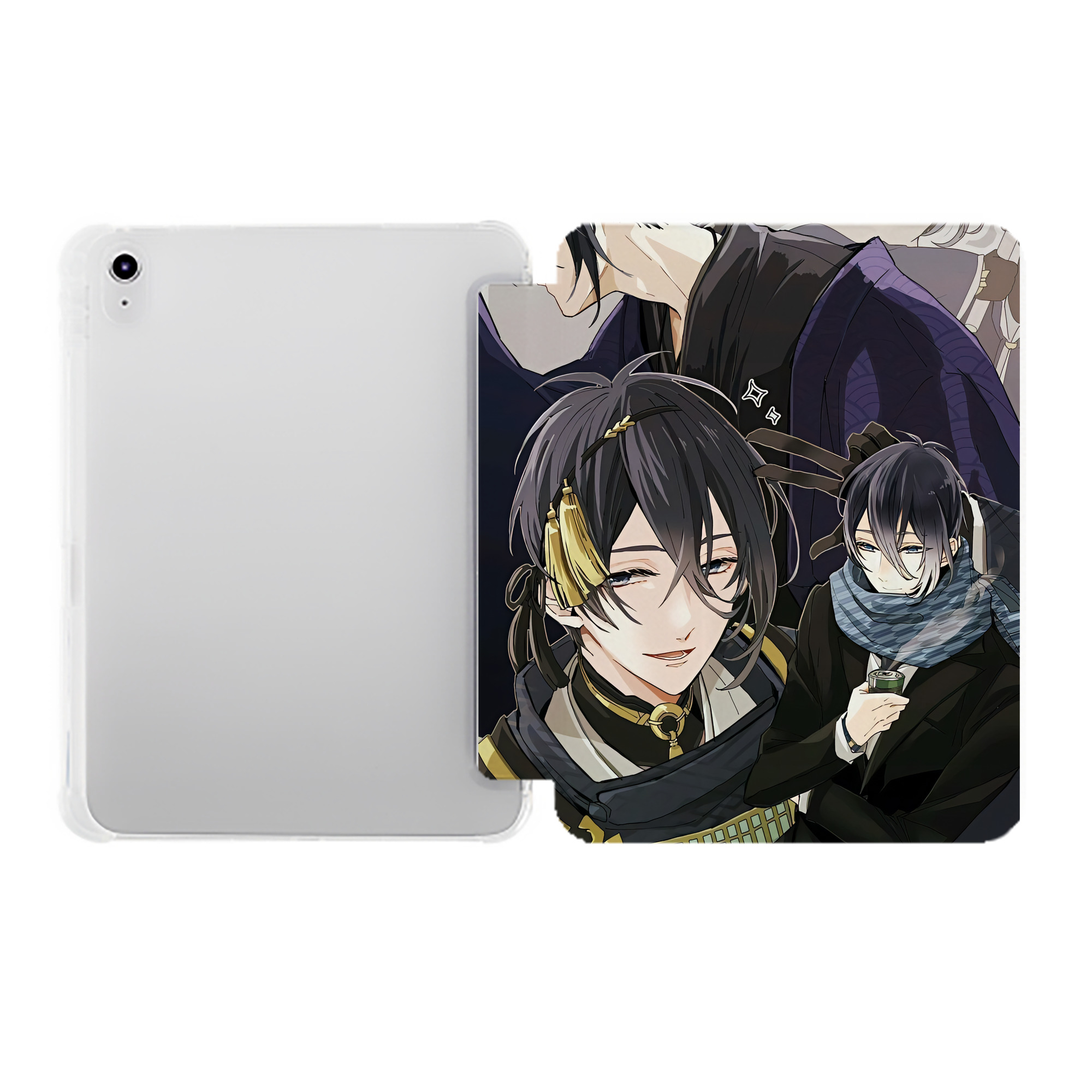 （画像用） 刀剣乱舞 Touken Ranbu IPad ケース ペン収納付き 三つ折りスタンド PUレザー×シリコン 対応機種9.5/10.5/10.9インチ